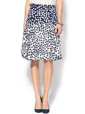 Rebecca Minkoff Abbie Silk Polka Dot Skirt